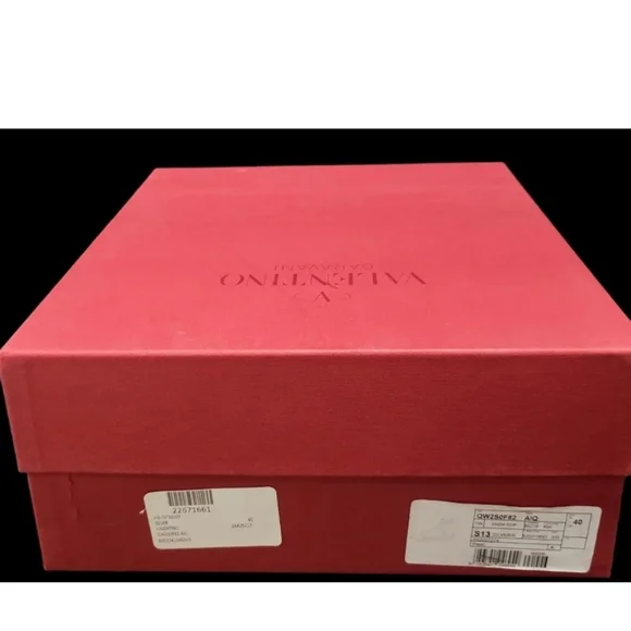 $995 Valentino GARAVANI Silver Rockstud Knit Sneakers SZ IT 40/ US 10 NIB - Picture 12 of 12